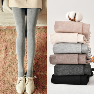 女内穿加厚保暖棉裤 踩脚黑色连袜秋裤 女秋冬 女外穿薄款 加绒打底裤