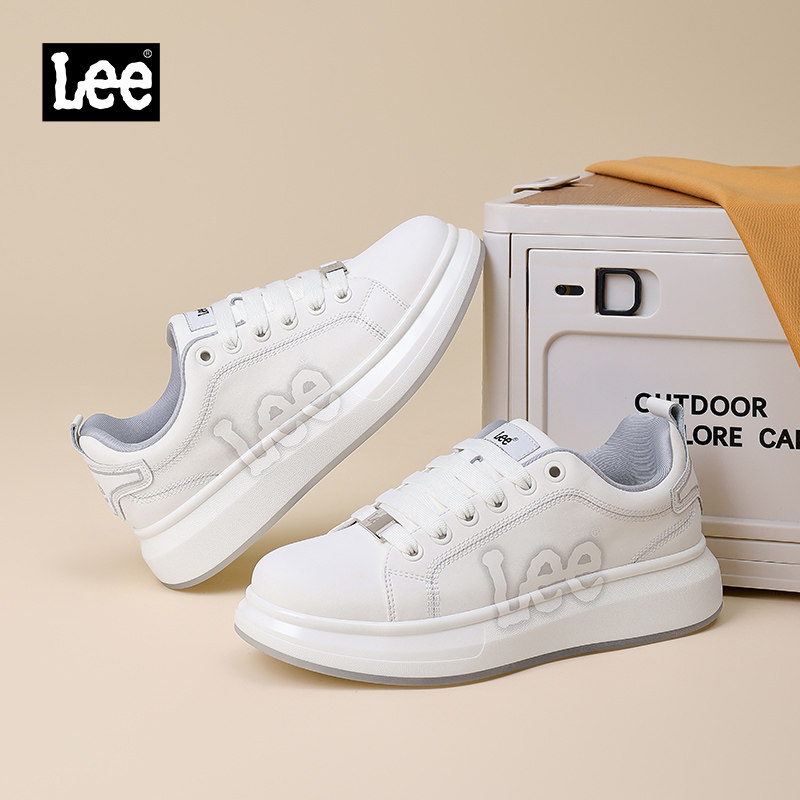 Lee高级感厚底男士小白鞋