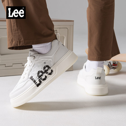 Lee厚底百搭小白鞋男生鞋子