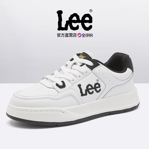 lee厚底增高透气小白鞋男