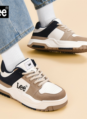 Lee男鞋2026新款男士休闲板鞋拼色厚底增高透气鞋子百搭运动潮鞋