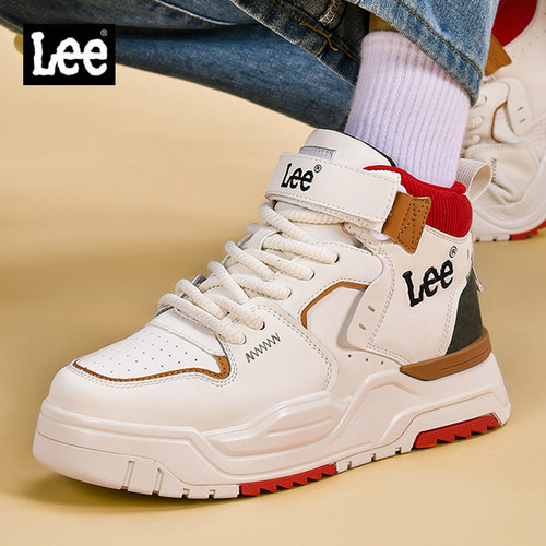 Lee魔术贴厚底高帮板鞋男