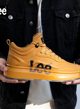 Lee男鞋2026春秋新款中帮鞋百搭运动休闲鞋男士板鞋厚底增高鞋子