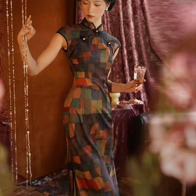 复古旗袍2025新款高端大气上档次年轻款民国老上海气质长款连衣裙