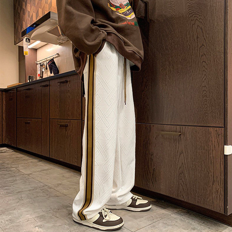特别有设计感的裤子白色男款版型超好看的韩系慵懒松弛感2025超火