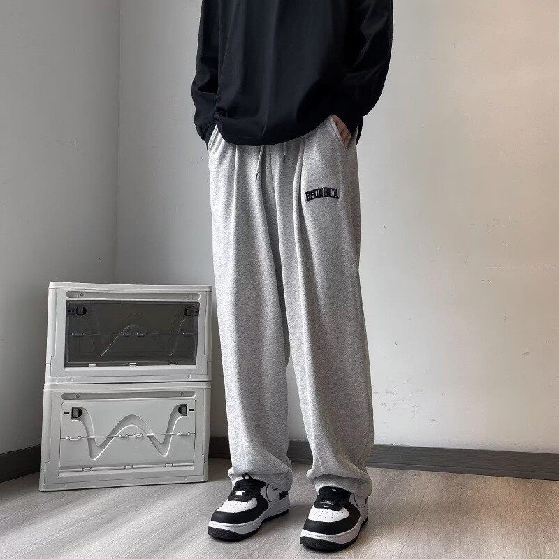 灰色男士裤子2025新款今年流行爆款超火的夏日轻薄宽松慵懒风卫裤