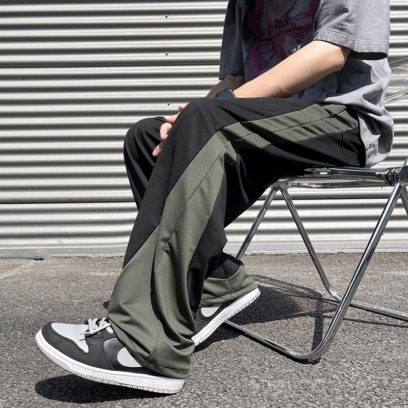 男士夏日轻薄裤子男款黑色2025年超火的松弛感设计感小众休闲卫裤