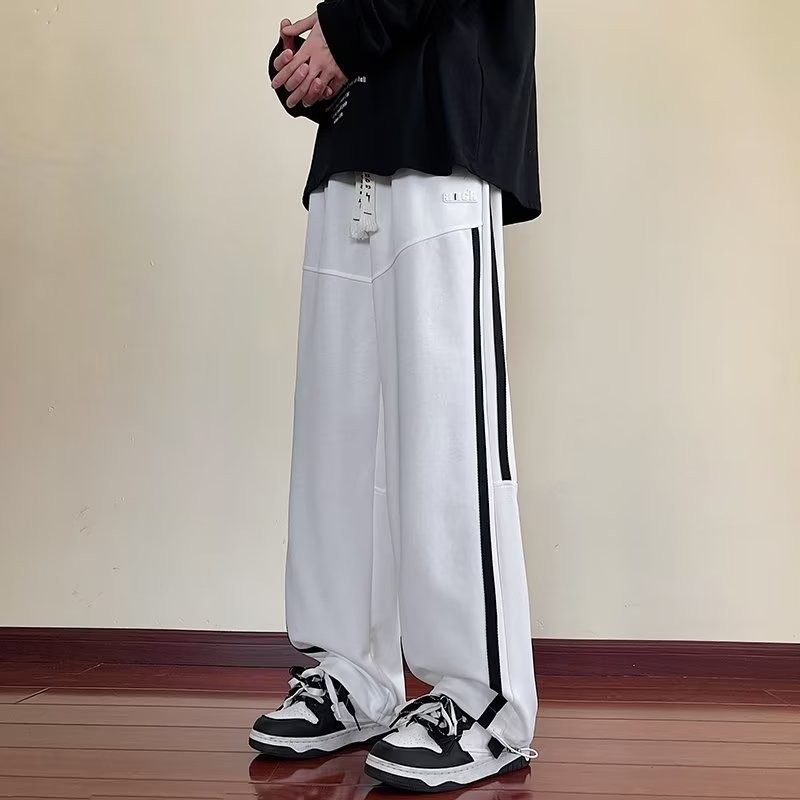 男士裤子2025新款今年流行爆款超火的巨好看的早秋白色休闲裤卫裤