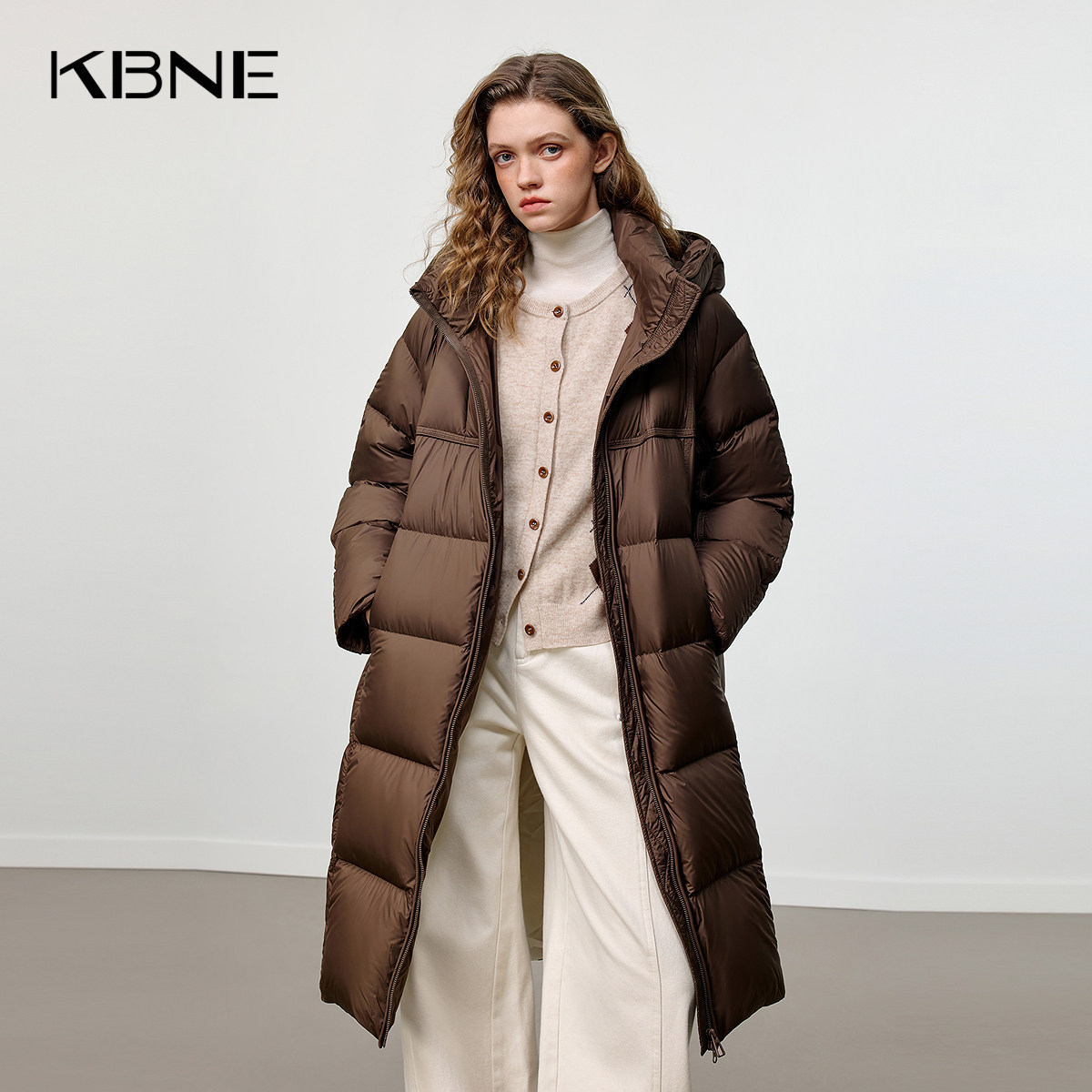 【大粒儿粉丝专享】【90绒】纯色羽绒服女冬季长款外套740917608