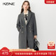 KBNE灰色羊毛大衣外套气质秋冬新款 格雷系高级慵懒毛呢风衣女装
