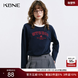 KBNE针织衫卫衣修身毛衣小个子2026秋季新款气质圆领长袖上衣女装