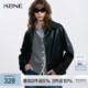 上衣 黑色外衣气质长袖 KBNE巴恩风机车夹克皮衣外套女2026秋季 新款