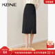 KBNE2026新款 爆款 高级感黑色a字半身裙高腰垂坠感气质春秋裙子女