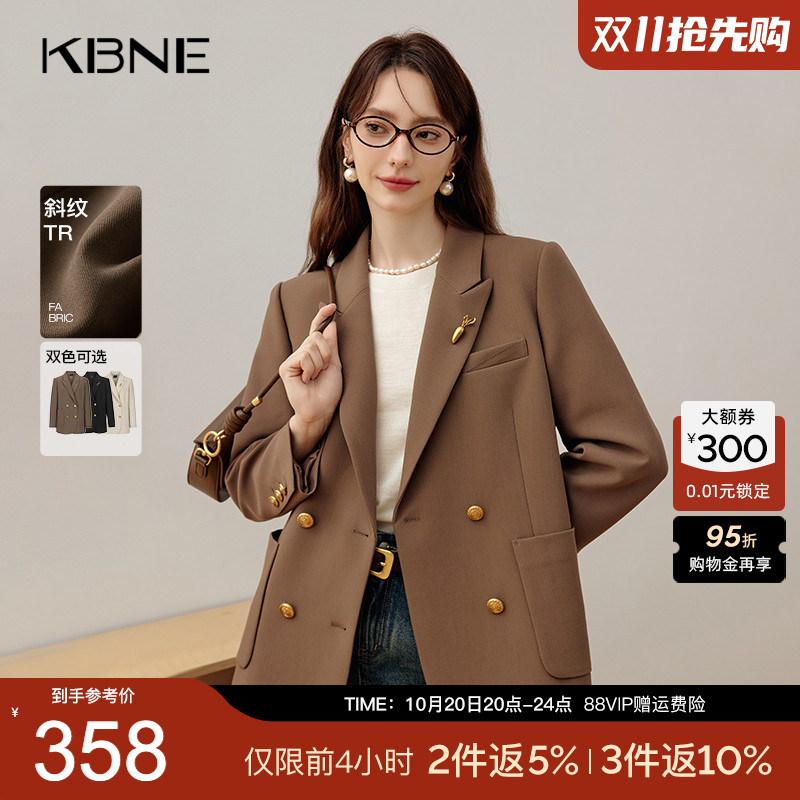 KBNE2025新款休闲职场通勤正装黑色时尚洋气时髦西装外套女春秋