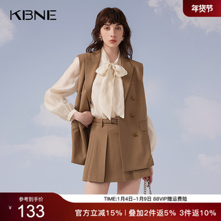 KBNE【莱赛尔】衬衫短袖米色上衣2025年新款气质流行漂亮衬衣女