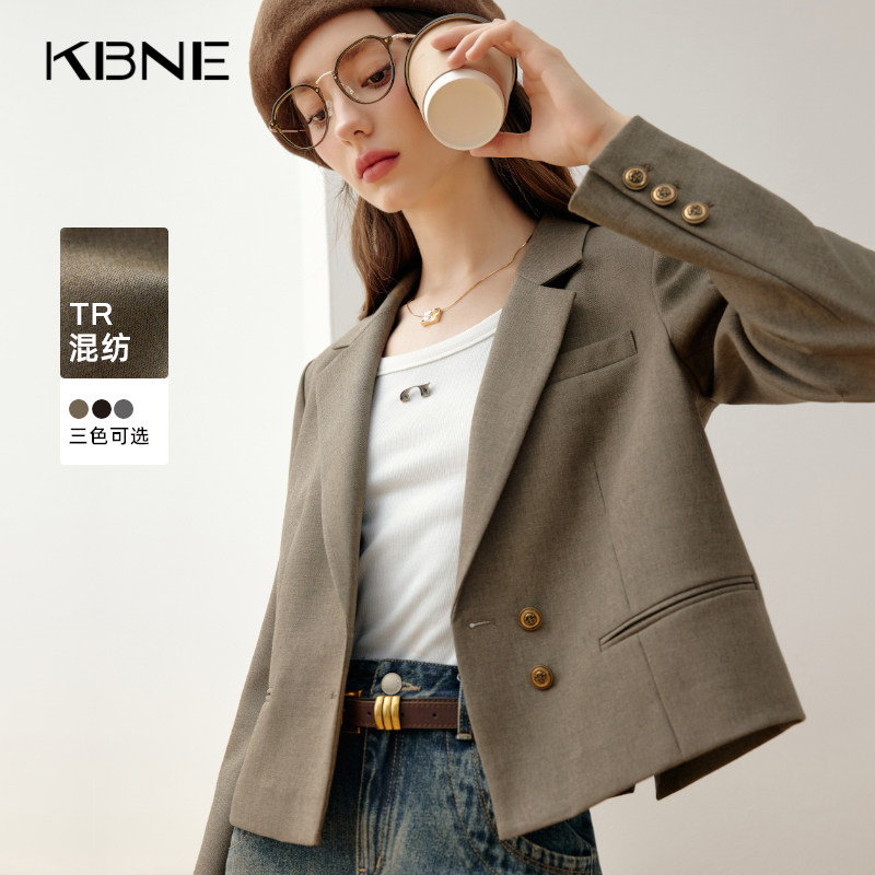 KBNE2026春季新款休闲西装外套女小个子气质上衣通勤薄款西服外套