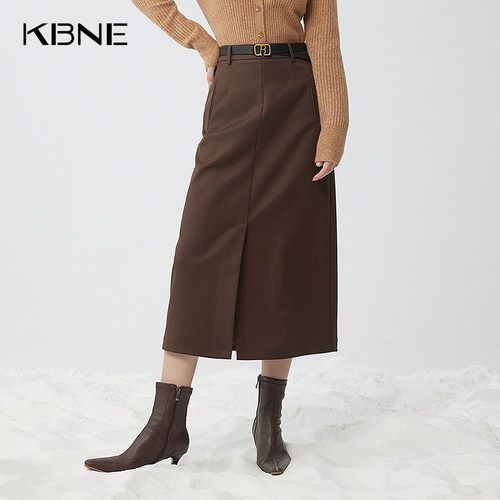 【大粒儿粉丝专享】美拉德羊绒半身裙气质中长裙小个子341023104