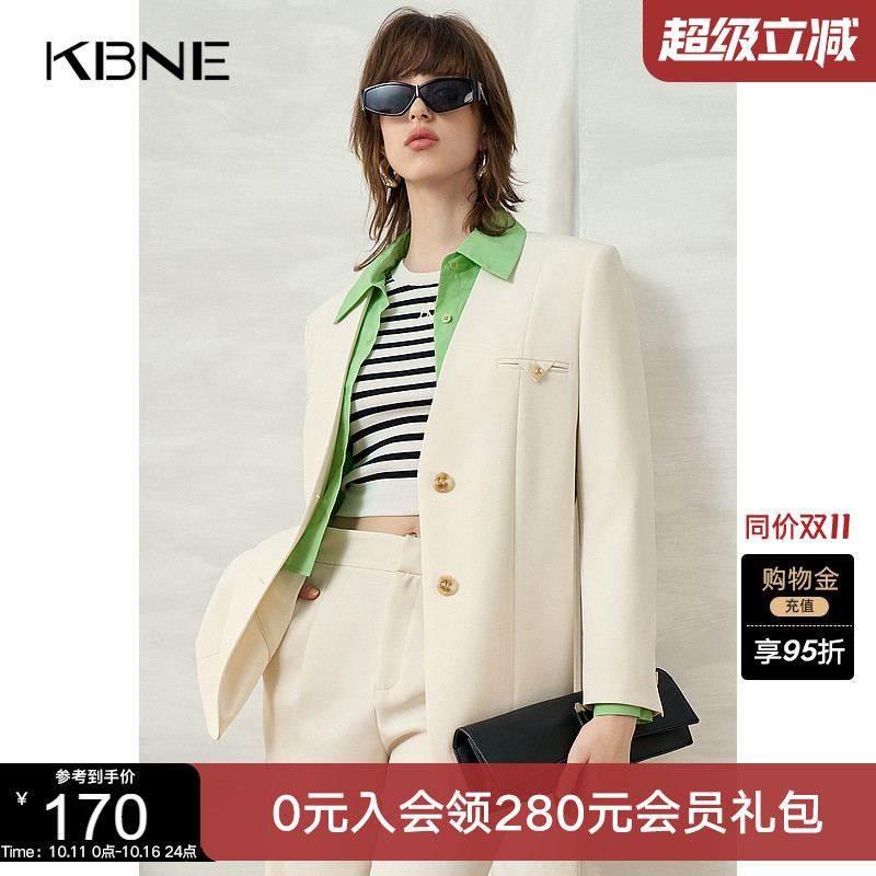 KBNE【商场同款】西装外套女设计感高级上衣2025春新款休闲小西服