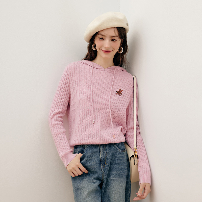 【晶晶姐妹专属】连帽针织衫女秋冬内搭上衣DMS38401159,女装/女士精品,毛针织衫,淘宝优惠券,粉丝福利购,淘宝优惠卷