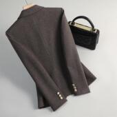 女长袖 办室女士正式 公SMT10050运动夹克女士米色棕色性商蓝务工作