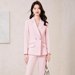 女高品质燕尾服套装女式商ALGJZ160务办公，夹克，两件套裤子，式