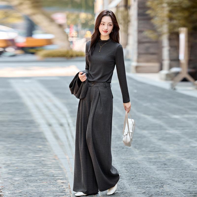 时装尚裤套2025秋季新款YL792-09装小香风马女甲打底衫阔腿三件套