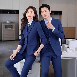 男女同款商装务套装银行公装务员面试职业正西服店YR8010销西售工