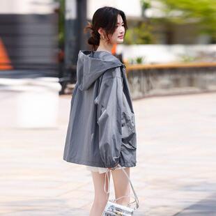 女中款防ZHIN2079长晒衣春夏年款宽松透气大码薄款设计感防晒服外