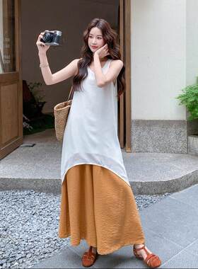 法身式假风背度心连弛衣裙半裙搭配套C252-270装女夏日新款松感两