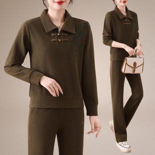 休闲动套装女春秋新款服尚华运夫格宽82206263松显瘦卫时衣跑步两