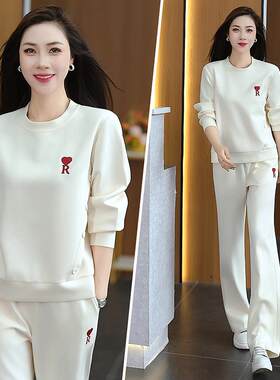 卫衣套动装女新款春两秋款中年妈妈阔96511918腿洋裤跑步休闲运件