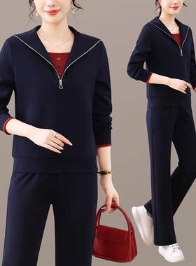 装休闲运动套装女件秋季品牌减龄年轻妈妈外套96462128服卫衣