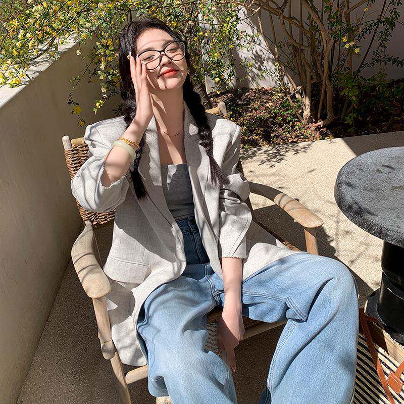 西装外套士秋季新款高级韩感小个子休闲宽女松时尚ZR2C00西服上系