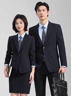 男务女店务工装服员工作服质秋西装套装职业装会接待气YR8011A正