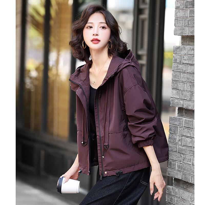 外套女款连帽ZMA5509春秋新款休闲宽松小个工克装时尚夹气子质短