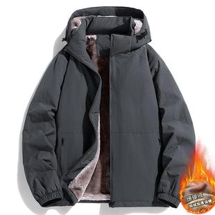 冲锋衣外套情侣秋冬季男款夹加绒加84226509厚女衣装上暖潮牌保防