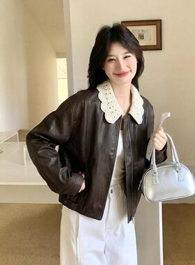 韩复季蕾古ZR2B114丝拼系接设计感短外套女年春新款通勤百搭显瘦