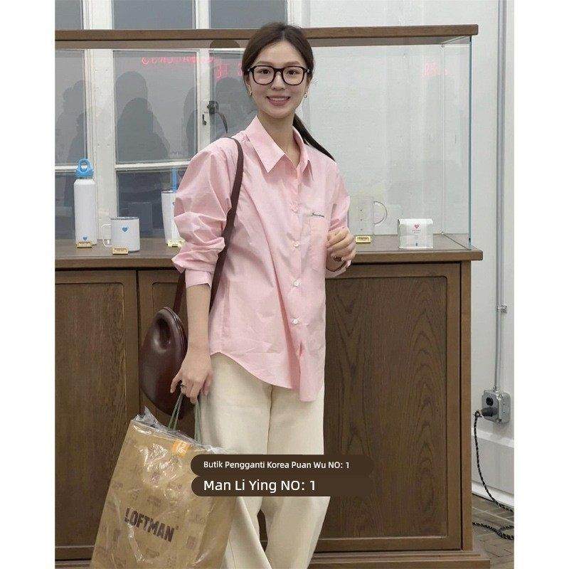 吴小姐seoul韩国代购正品长袖衬衫女防晒上衣衬衣东大门粉色秋季,女装/女士精品,衬衫,淘宝优惠券,粉丝福利购,淘宝优惠卷