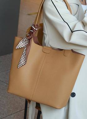 法国专柜MKDN~真皮托特包包女包2025新款单肩腋下包上课通勤大包