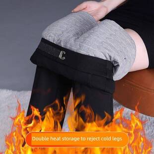 中年加绒显瘦长裤 外穿保暖棉裤 女2025春秋大码 加厚东北过冬直筒裤