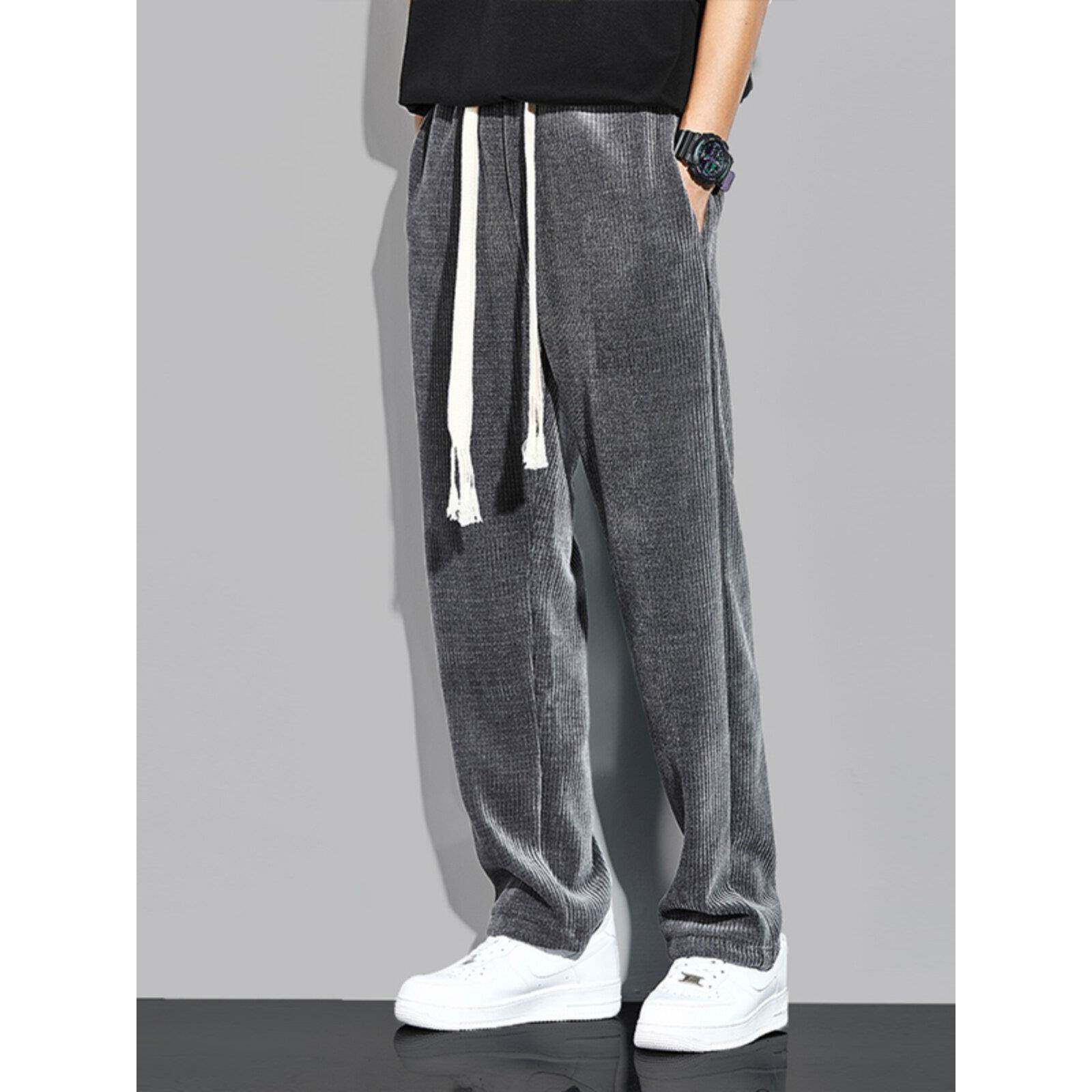 潮牌it neith BIAS直筒春季休闲裤男宽松百搭潮流阔腿运动裤垂感