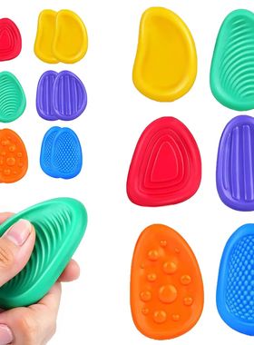 Fidget Toys Sensory Stone 6 Pack Textured Worry Stone Social