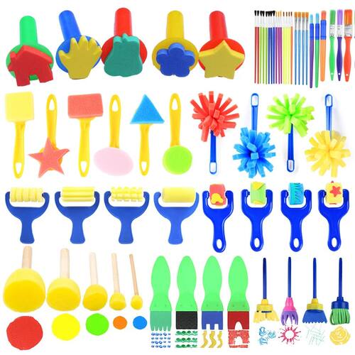 Painting Sponge Brush Set Children Drawing Toys EVA Stamp Ar
