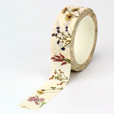 NEW 1PC Decorative Cute Vintage Botanic Herbs and Wild Flowe