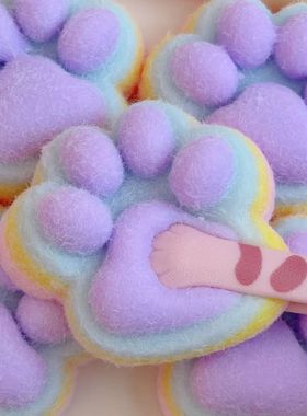 Relieves Stress Anxiety By Squeezing Soft Rainbow Cat Paws C