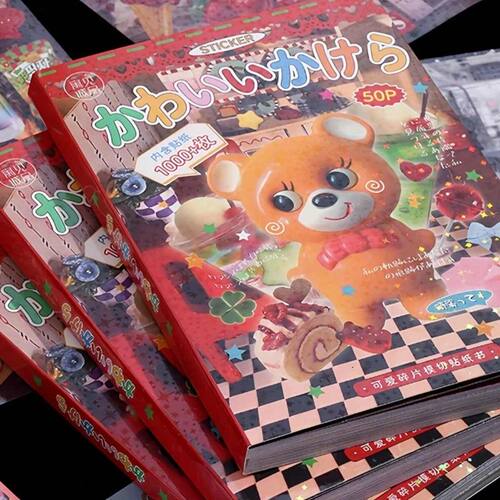50piece/book CuteCut Film Sticker Girl Journal Phone Case DI
