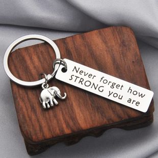 Keychain Energy Elephant Never Inspirational Don Positive