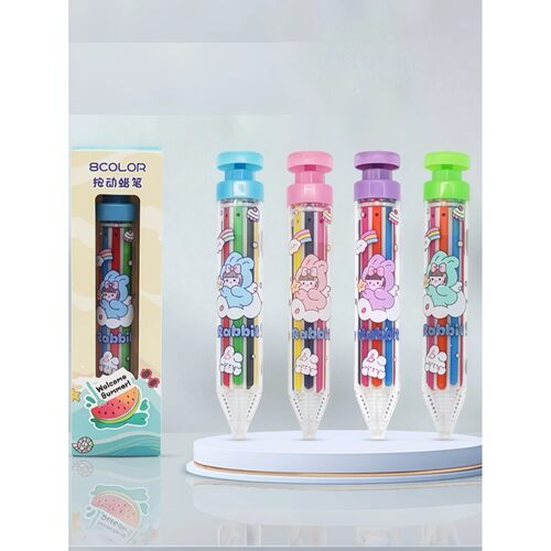 Crayons That Don'T Stain Hands: 8-in-1 Rotating Multi-Color