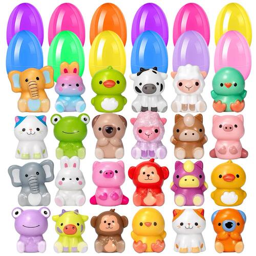 12/24/48 Pack Kids Easter Egg Hunt Game Party Favors Prefill
