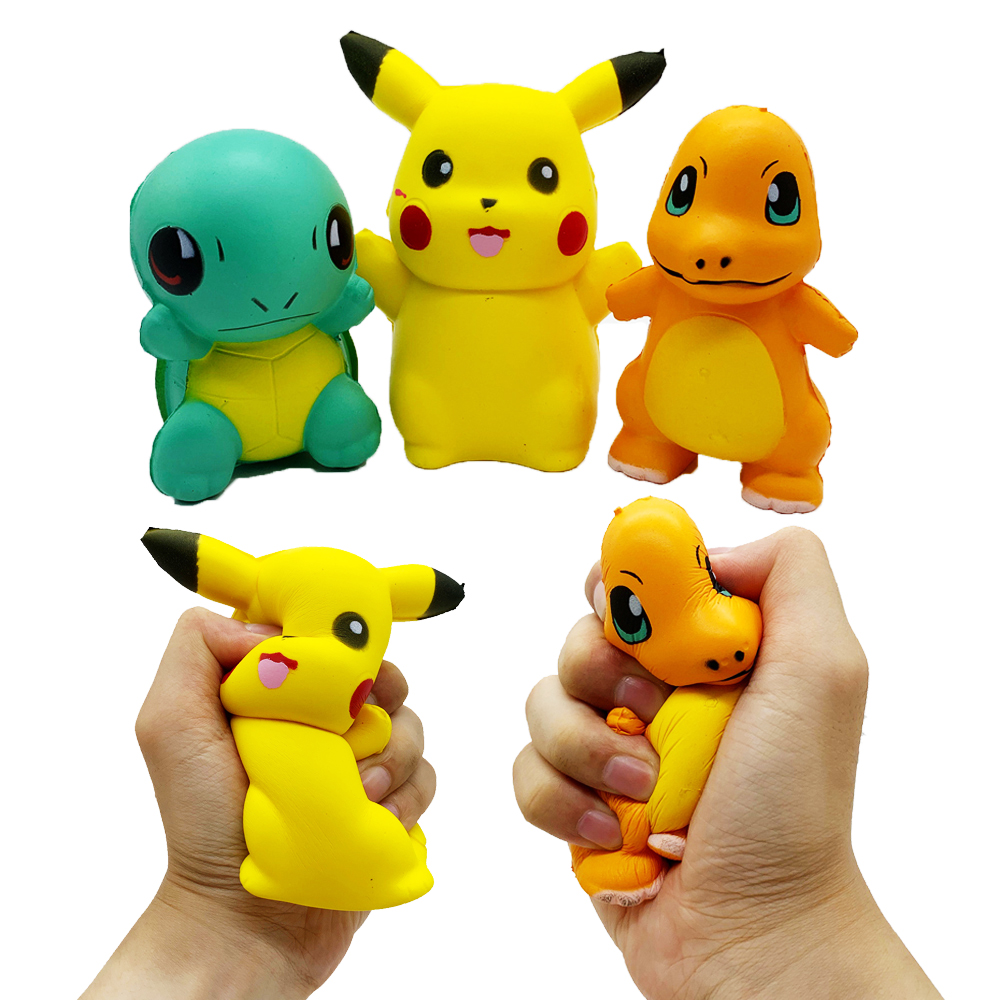 Pokemon Pikachu Squishy Anti stress Fidget Toys Kawaii Turtl